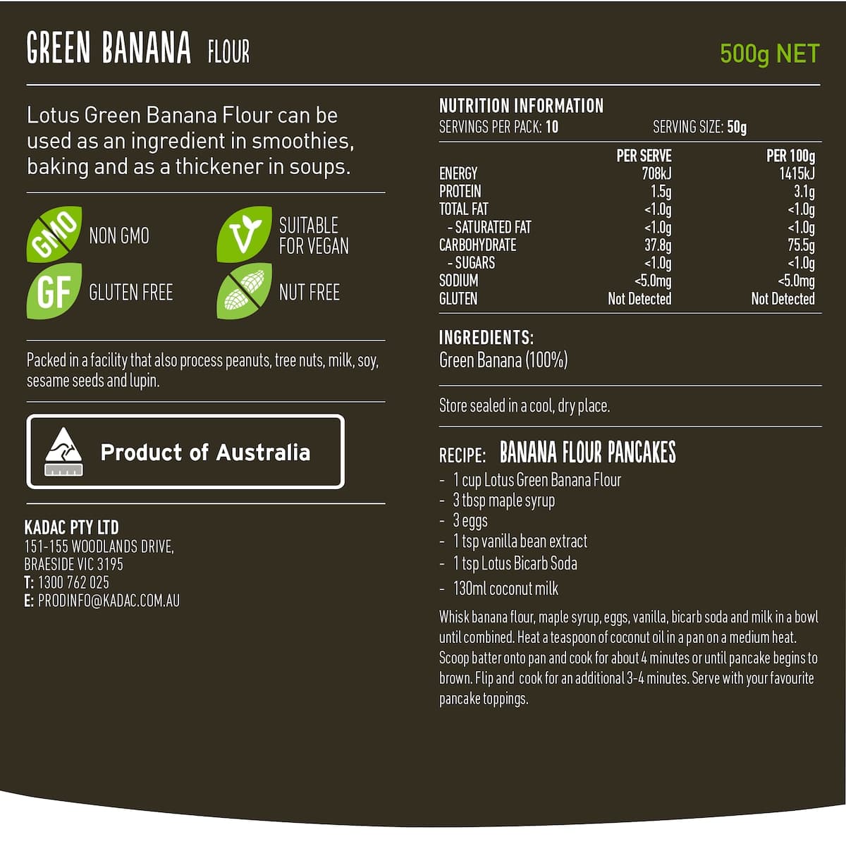 Thumbnail Lotus Green Banana Flour 500g
