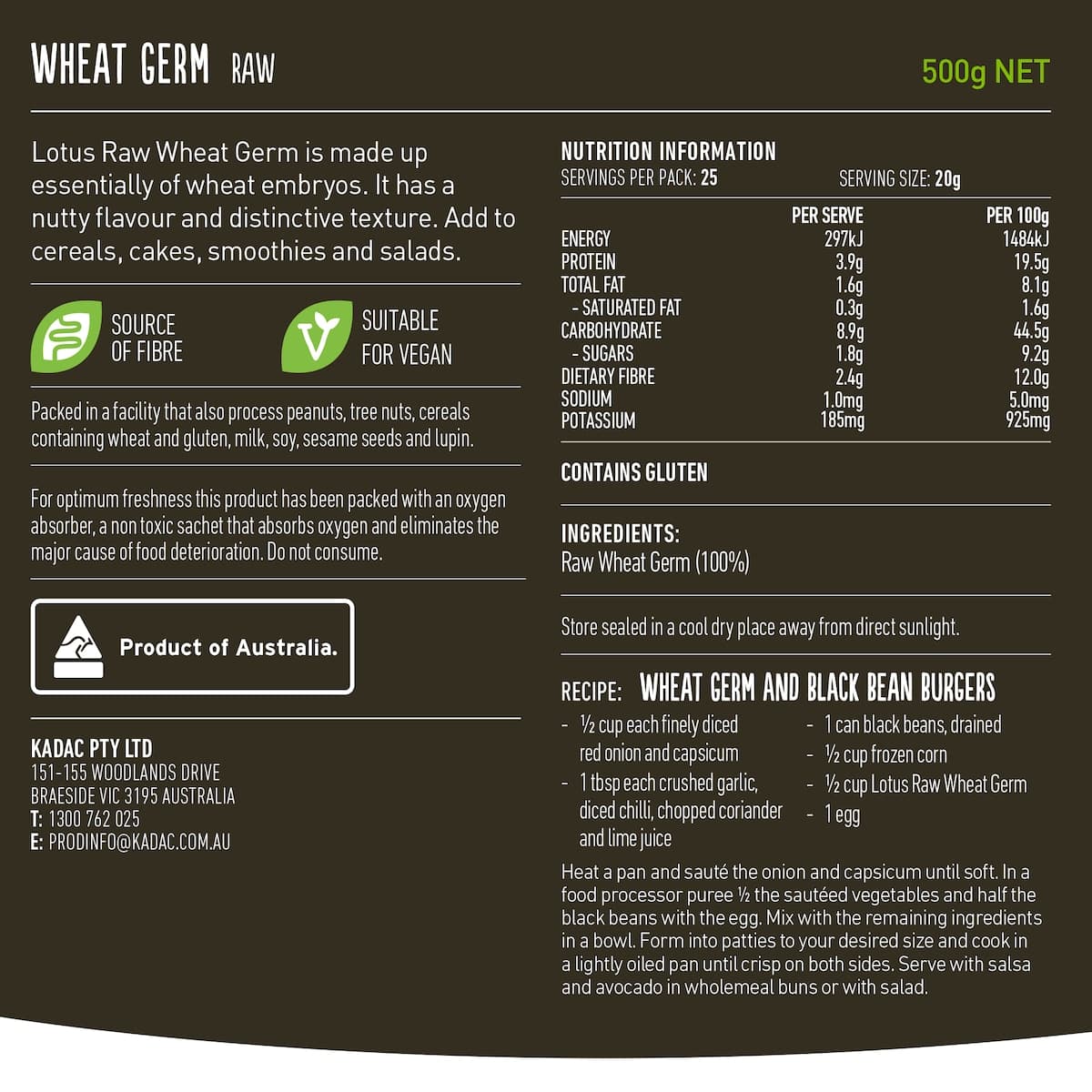 Thumbnail Lotus Wheat Germ Raw 500g