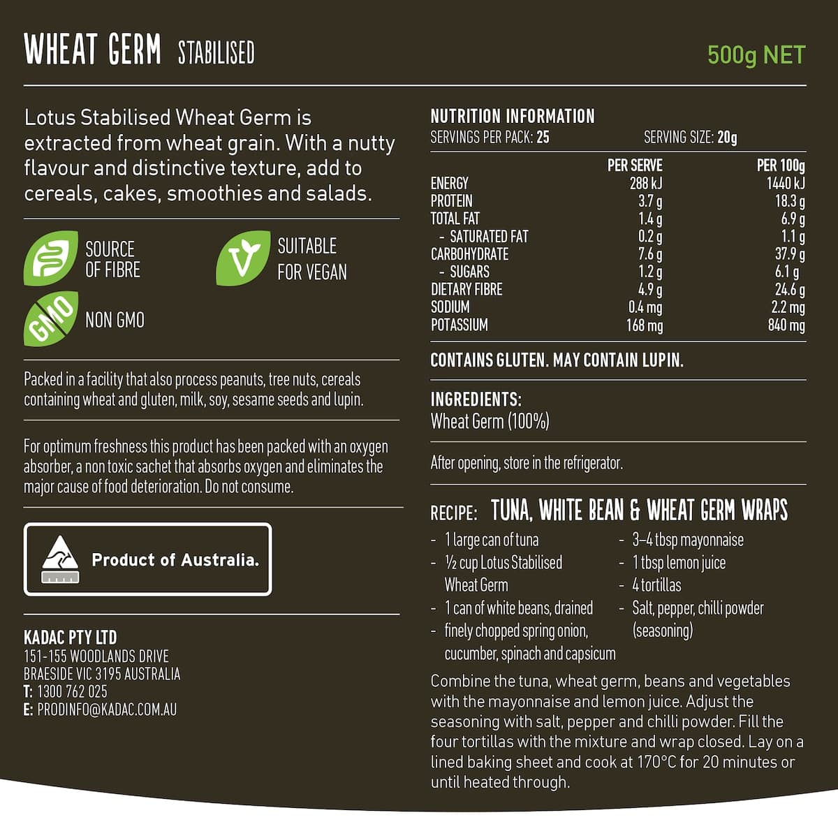Thumbnail Lotus Wheat Germ Stabilised 500g