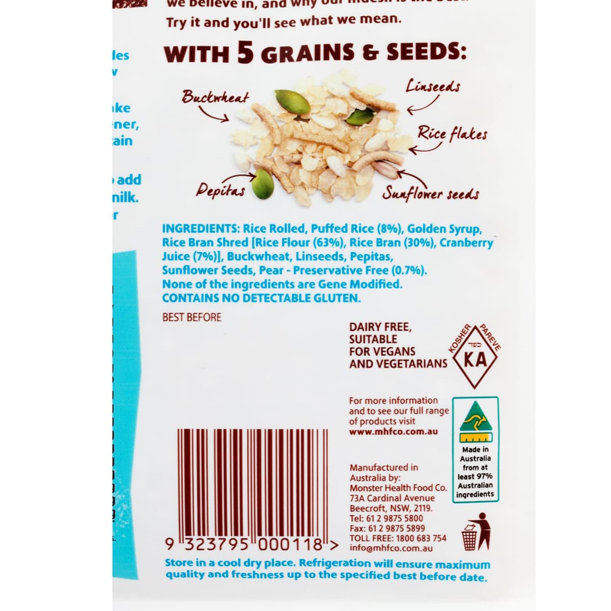 Thumbnail Monster Health Food Co Free & Lo Muesli - Gluten Free 500g