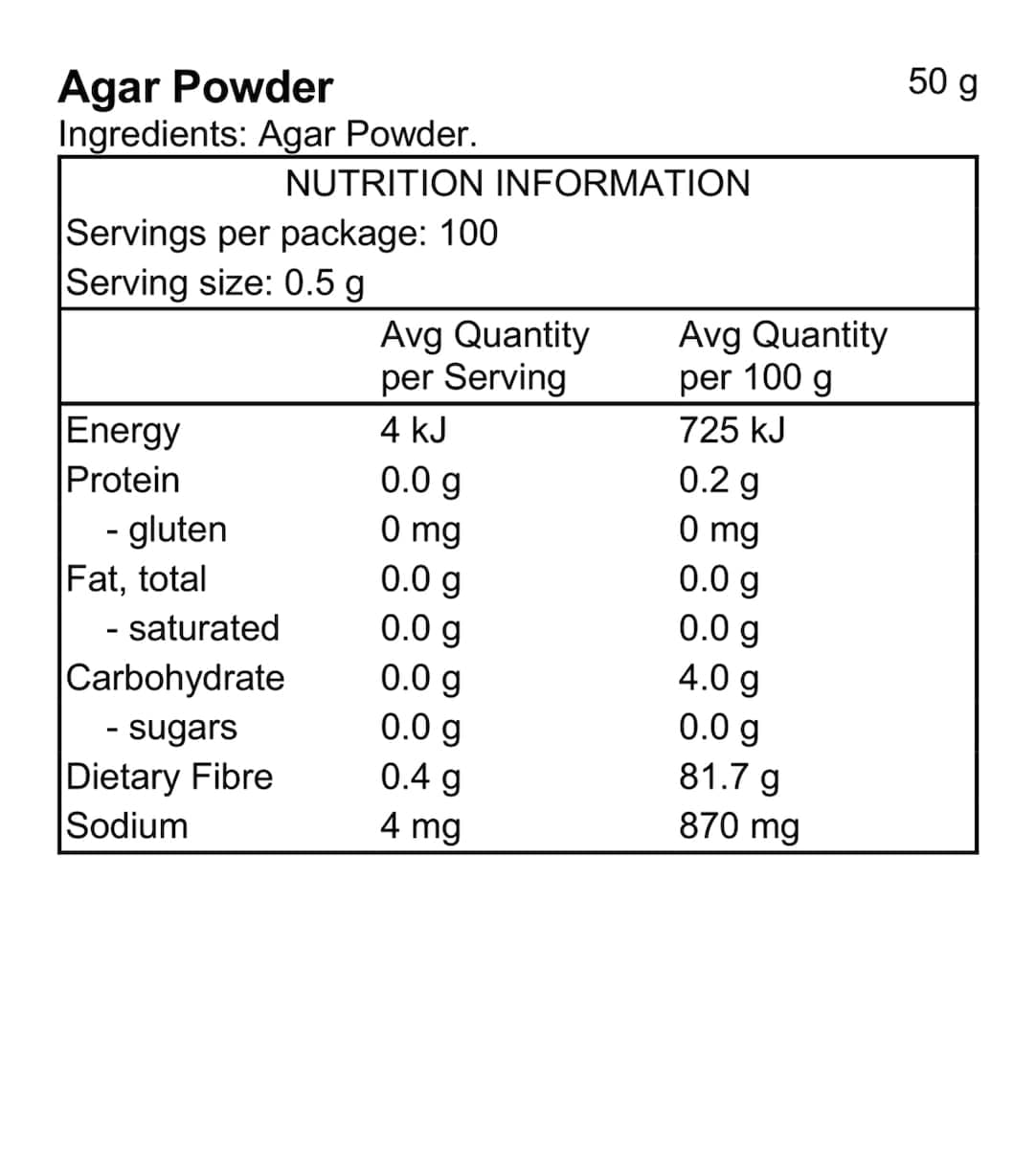Thumbnail Pacific Harvest Premium Agar Powder 50g
