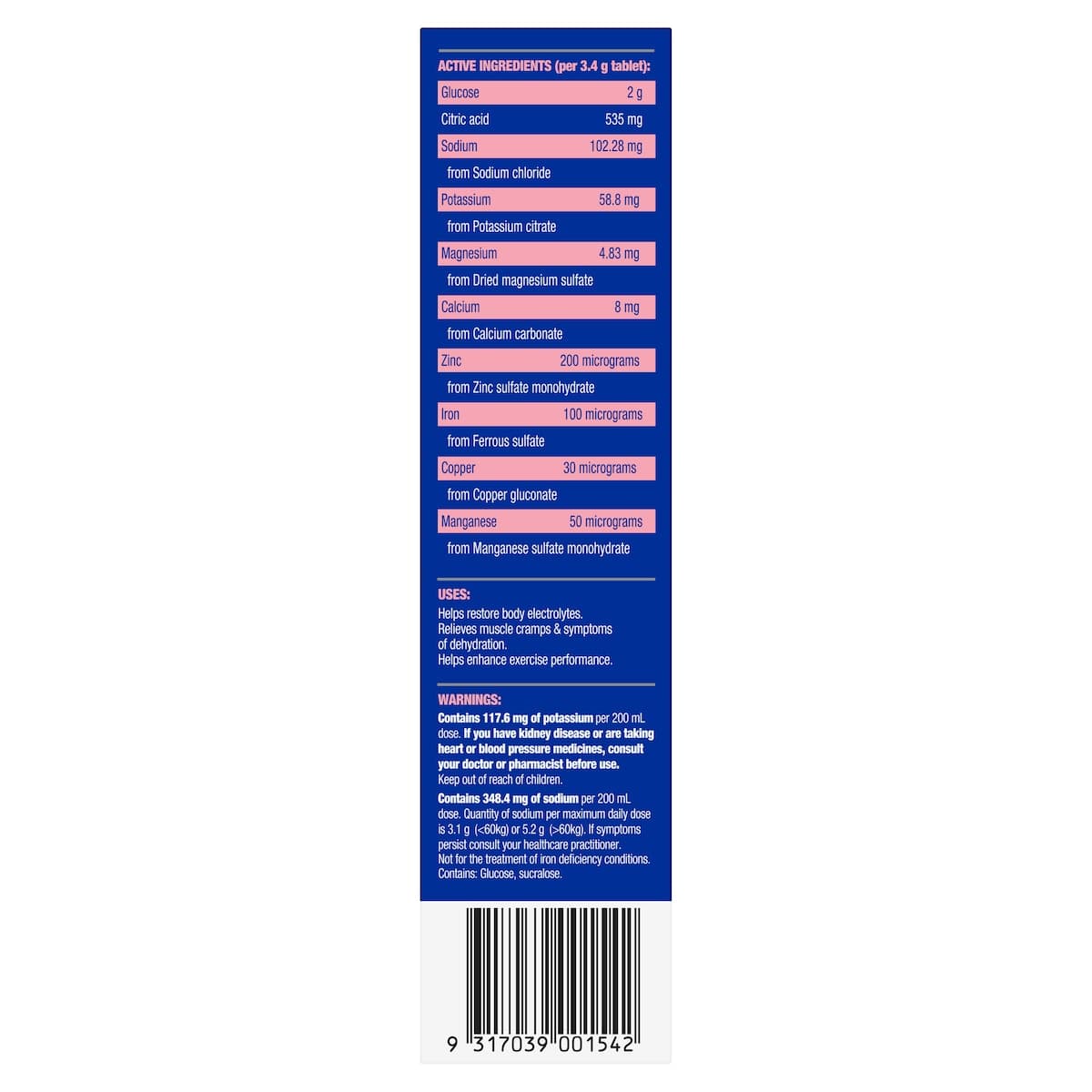 Thumbnail Hydralyte Sports Effervescent Electrolyte Tablets Berry 20 Pack