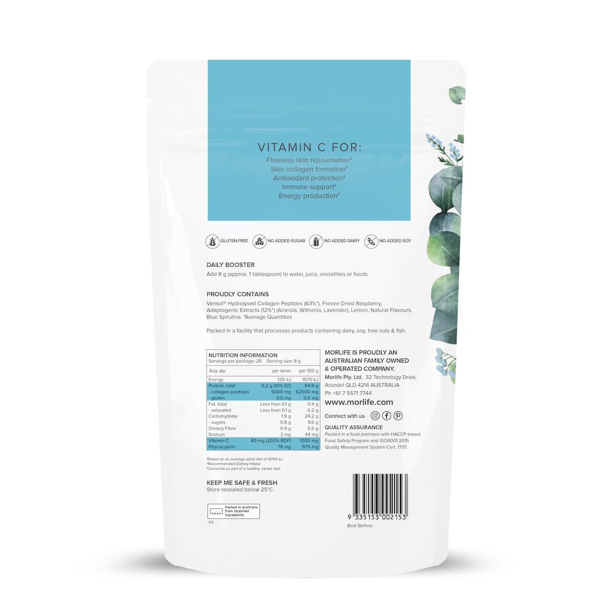 Thumbnail Morlife Beauty Water Calm Berry 200g
