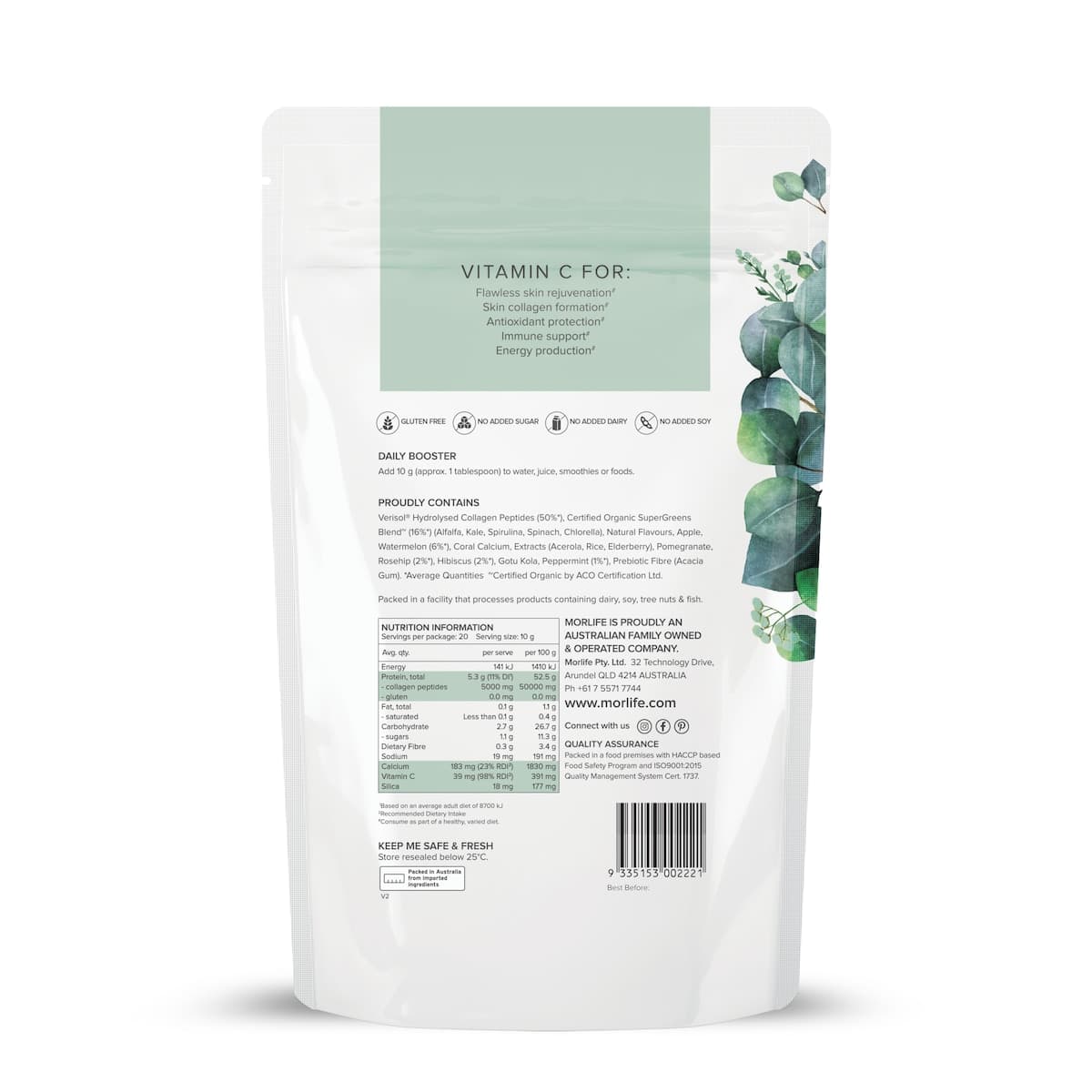 Thumbnail Morlife Beauty Greens Watermelon Mint 200g