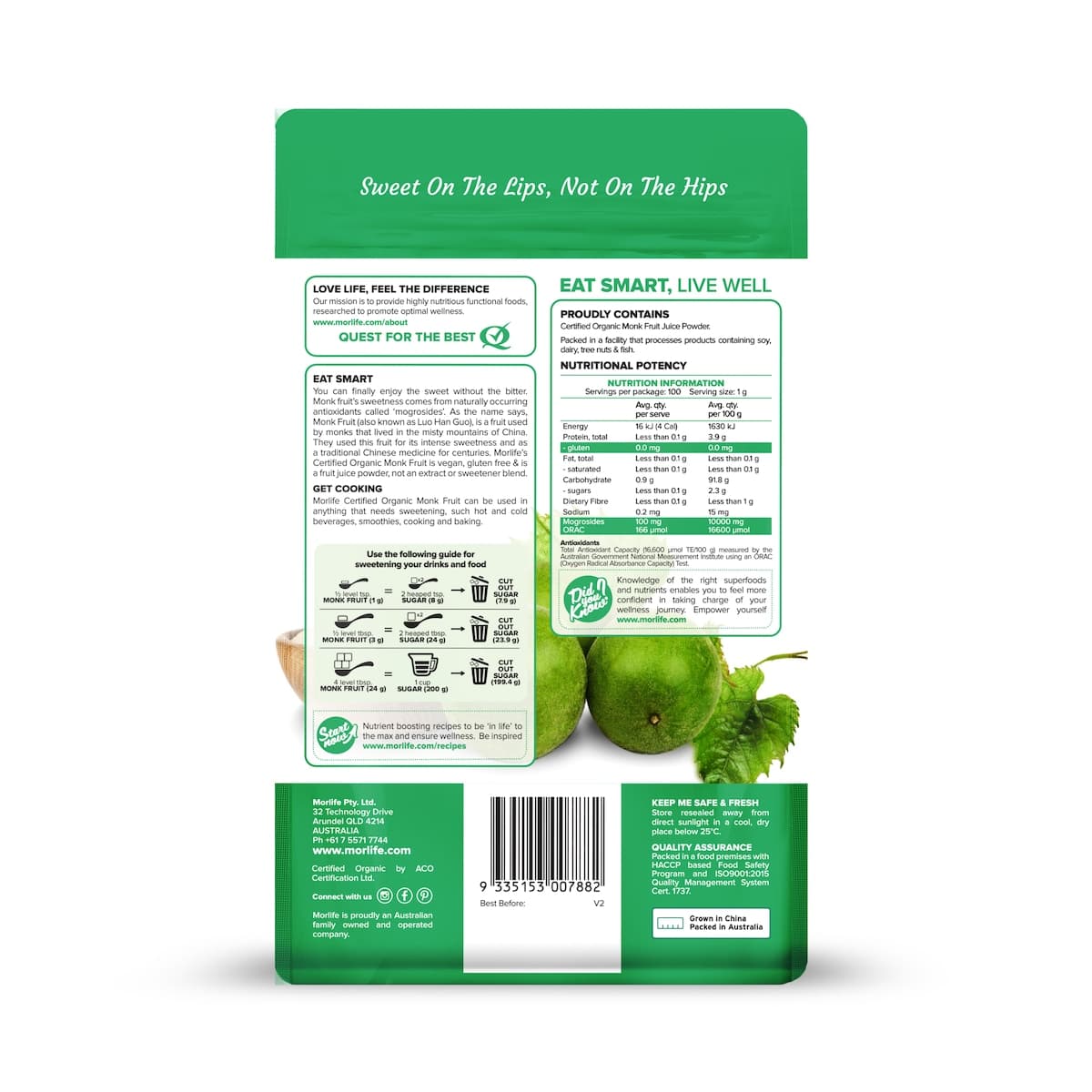 Thumbnail Morlife Monk Fruit Certified Organic 100g