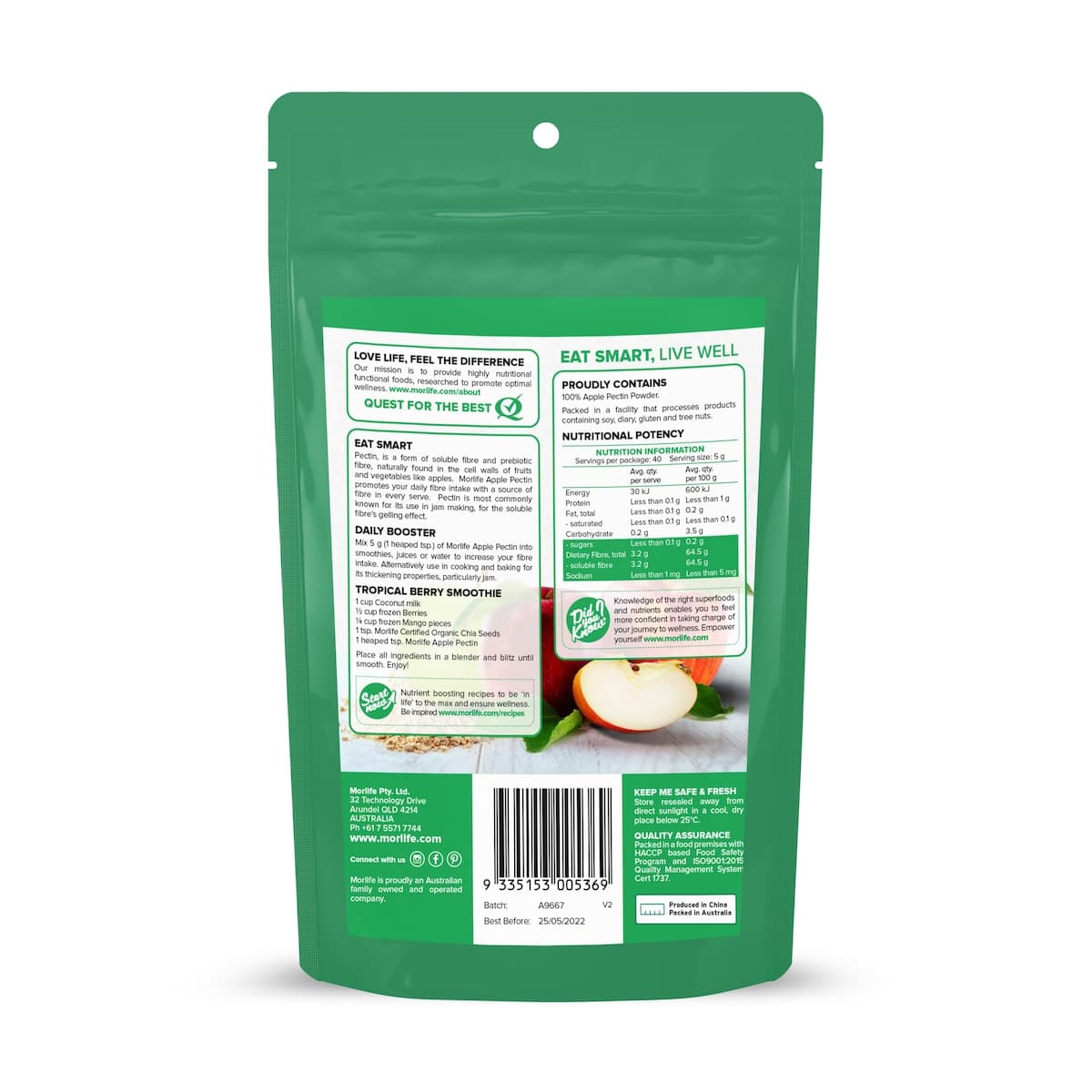 Thumbnail Morlife Apple Pectin Powder 200g