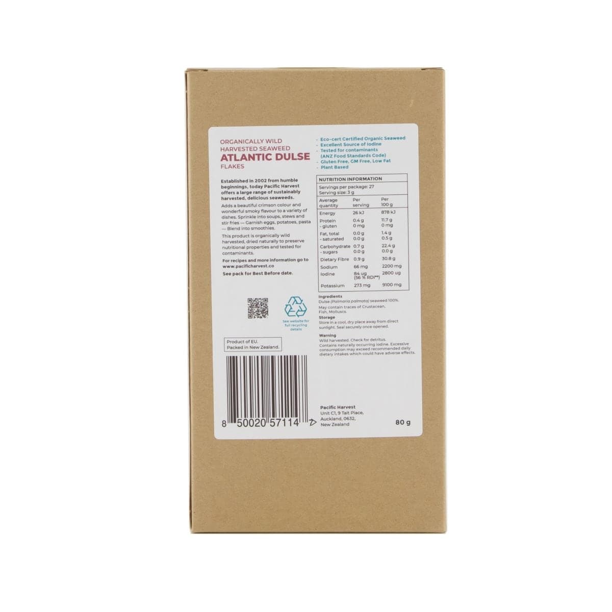 Thumbnail Pacific Harvest Atlantic Dulse Seaweed Flakes 80g