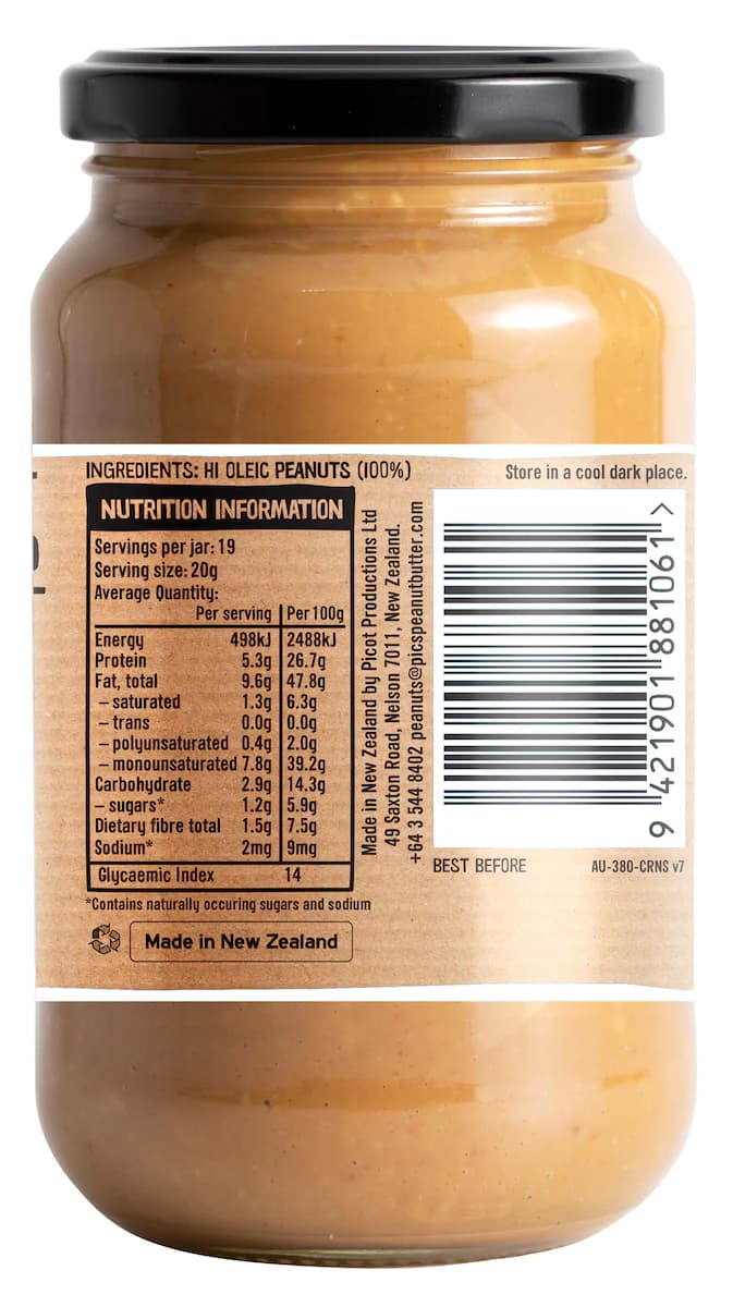 Thumbnail Pic's Really Good Peanut Butter Crunchy No Salt 380g