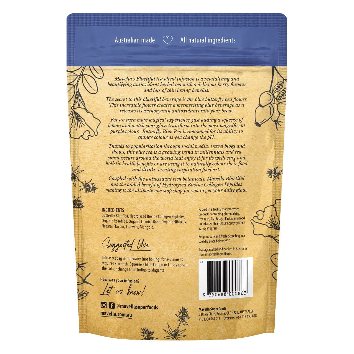 Thumbnail Mavella Superfoods Bluetiful Tea 40g