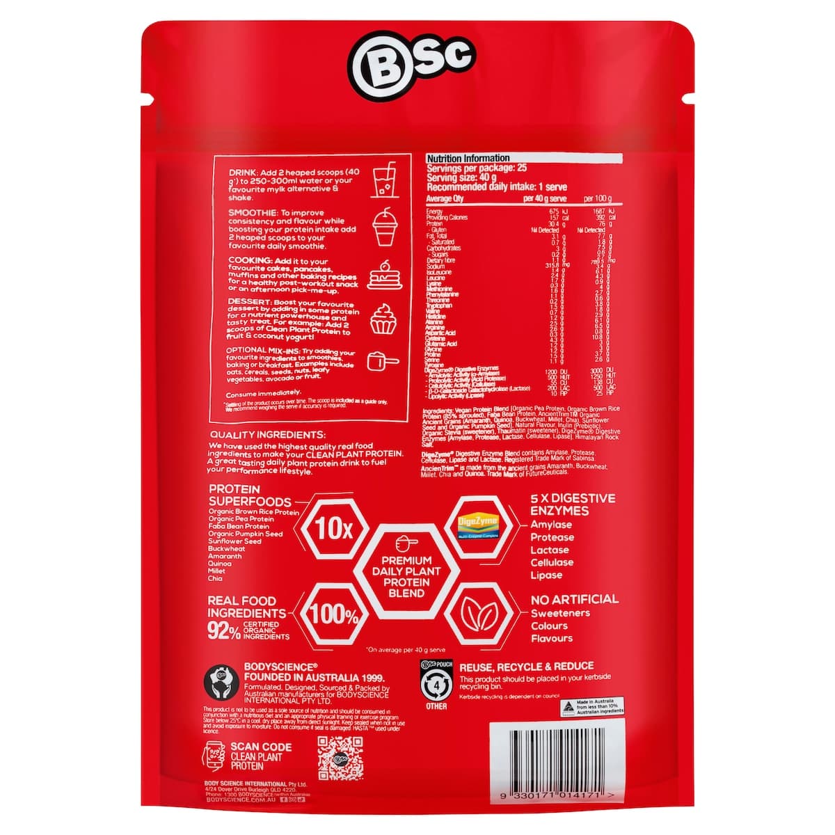 Thumbnail BSc Clean Plant Protein Premium Vanilla 1kg