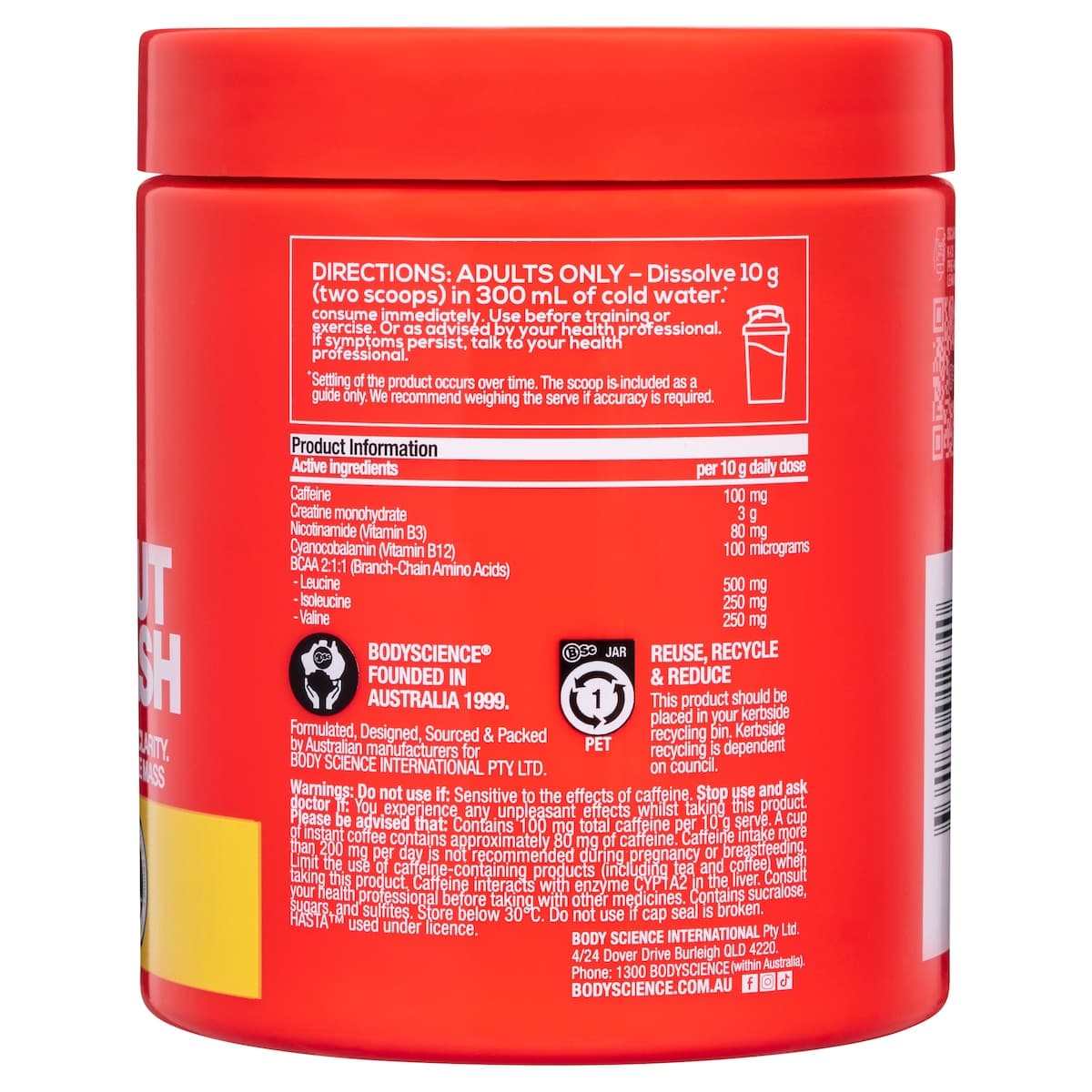 Thumbnail BSc K-OS Pre-Workout Lemon Squash 300g