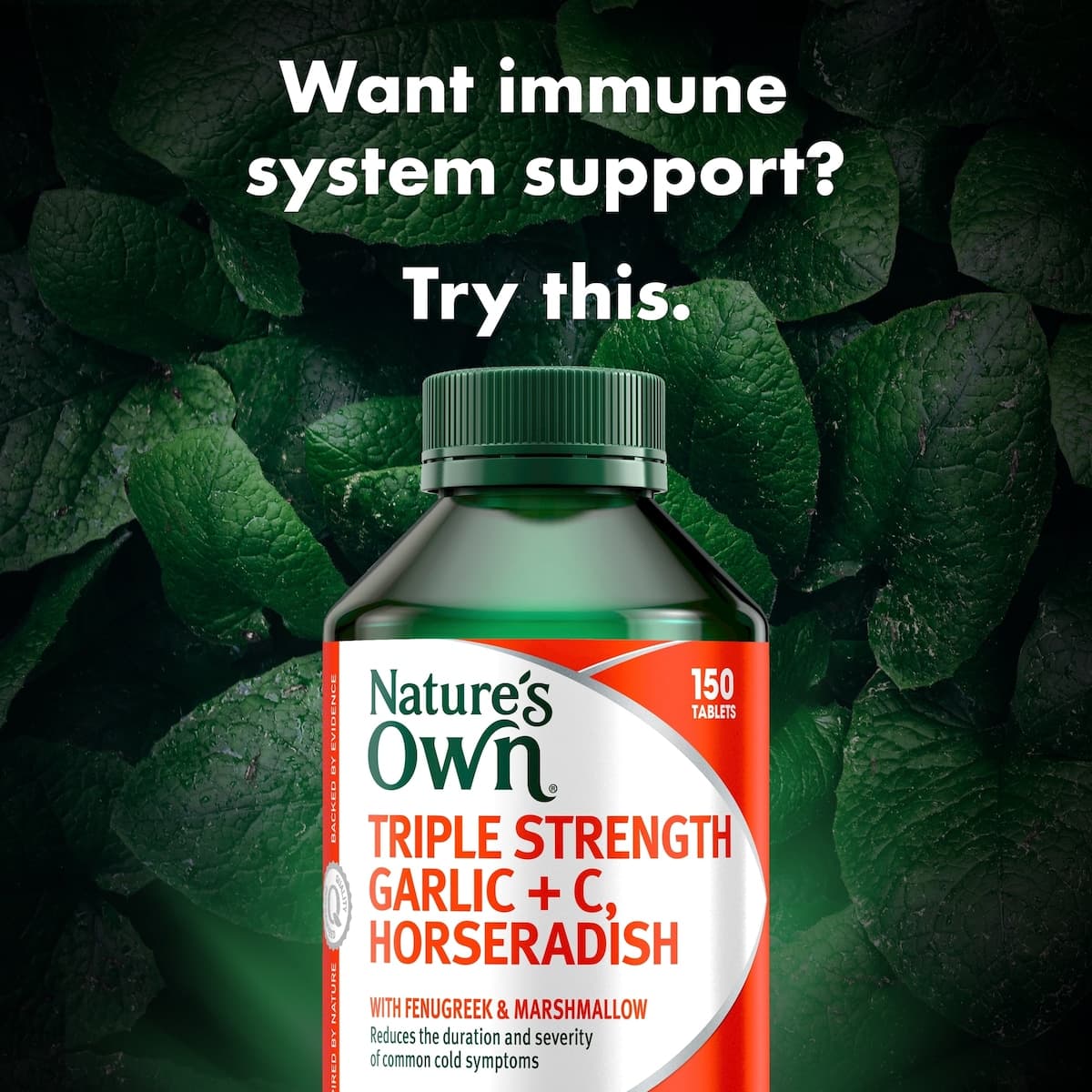Thumbnail Nature's Own Triple Strength Garlic+C Horseradish 150 Tablets