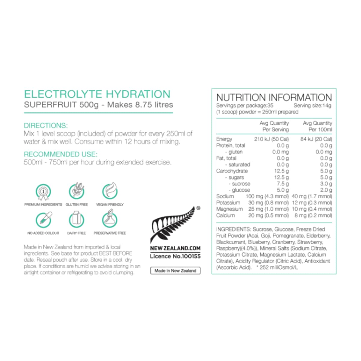Thumbnail Pure Sports Nutrition Electrolyte Hydration Superfruits 500g
