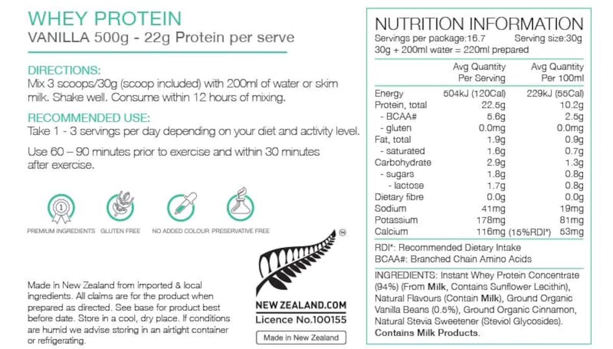 Thumbnail Pure Sports Nutrition Whey Protein Concentrate Vanilla 500g
