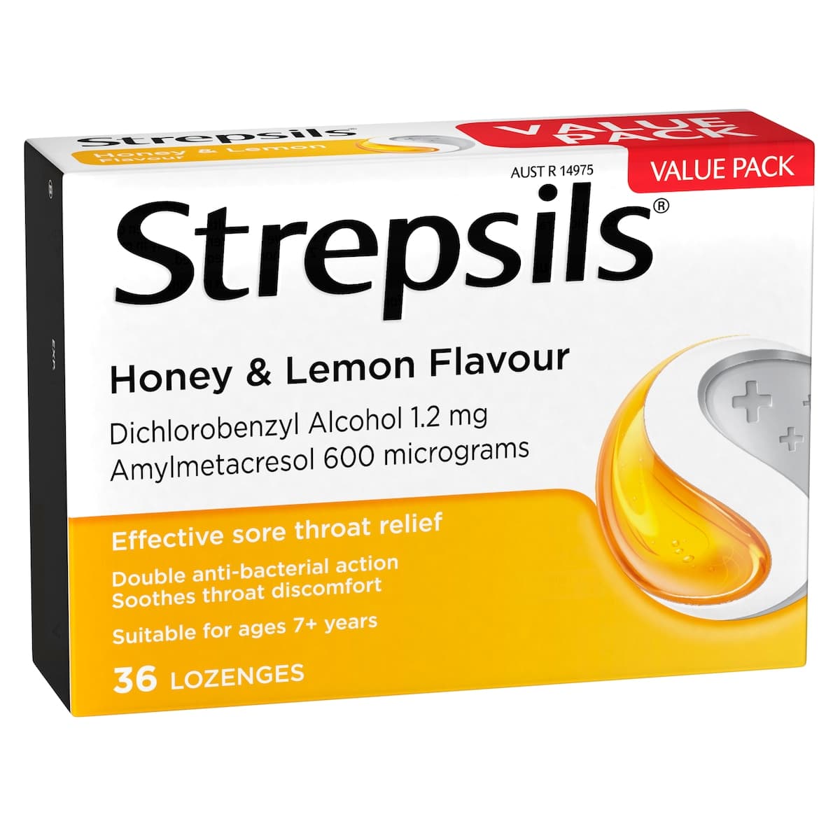Thumbnail Strepsils Sore Throat Relief Honey & Lemon Lozenges 36 Pack