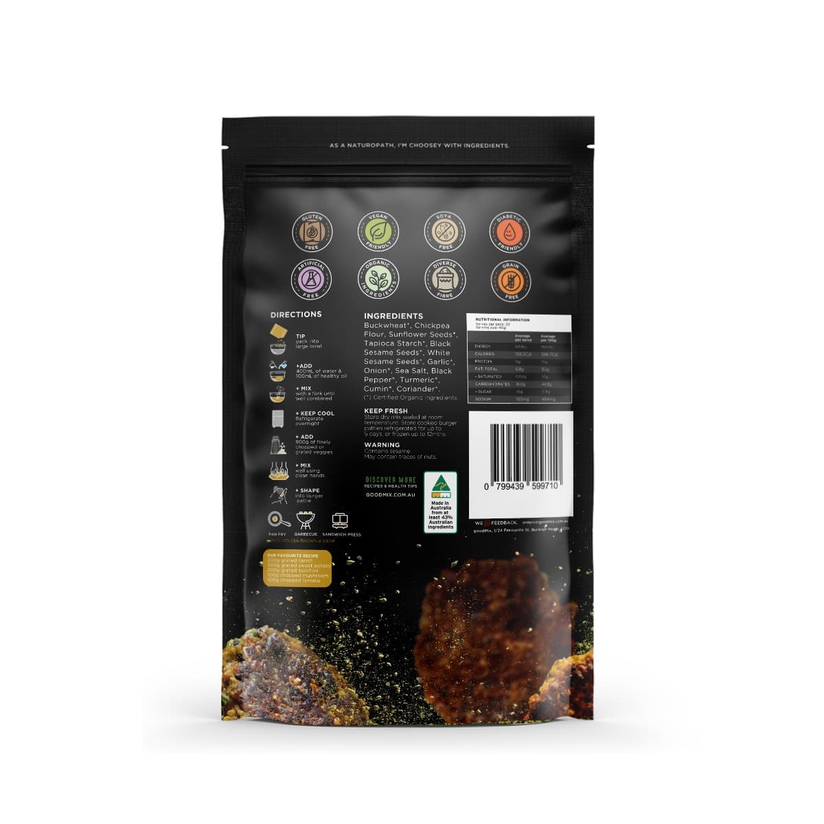 Thumbnail Goodmix Burger Mix - Veggie Pattie Premix 400g