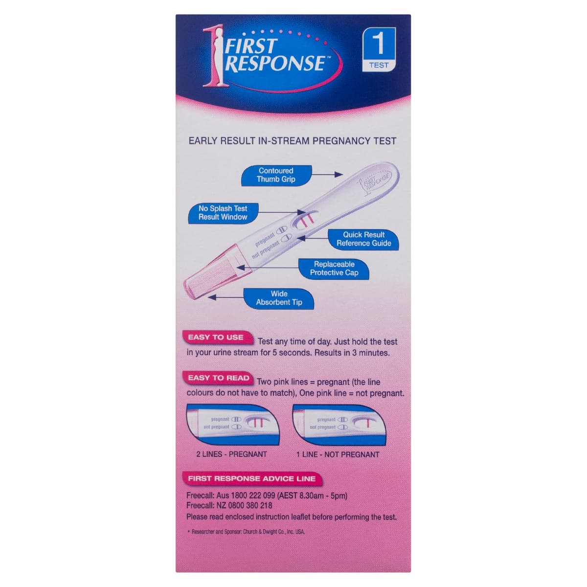 Thumbnail First Response Early Result Instream Pregnancy Test 1 Test