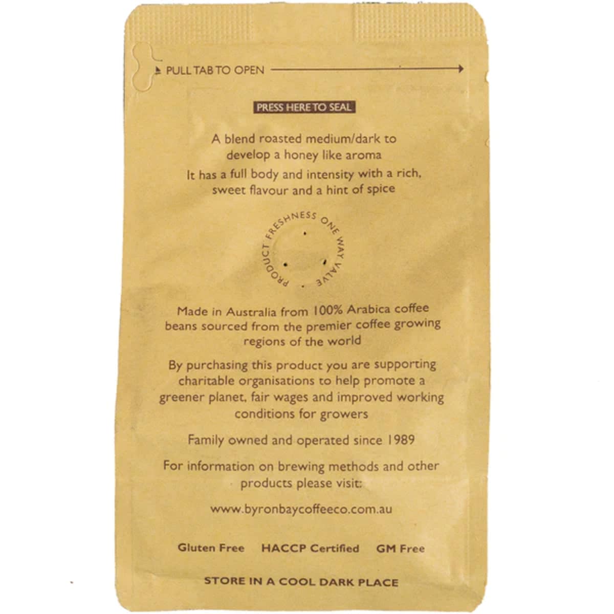 Thumbnail Byron Bay Coffee Company Nero Espresso Ground 250g