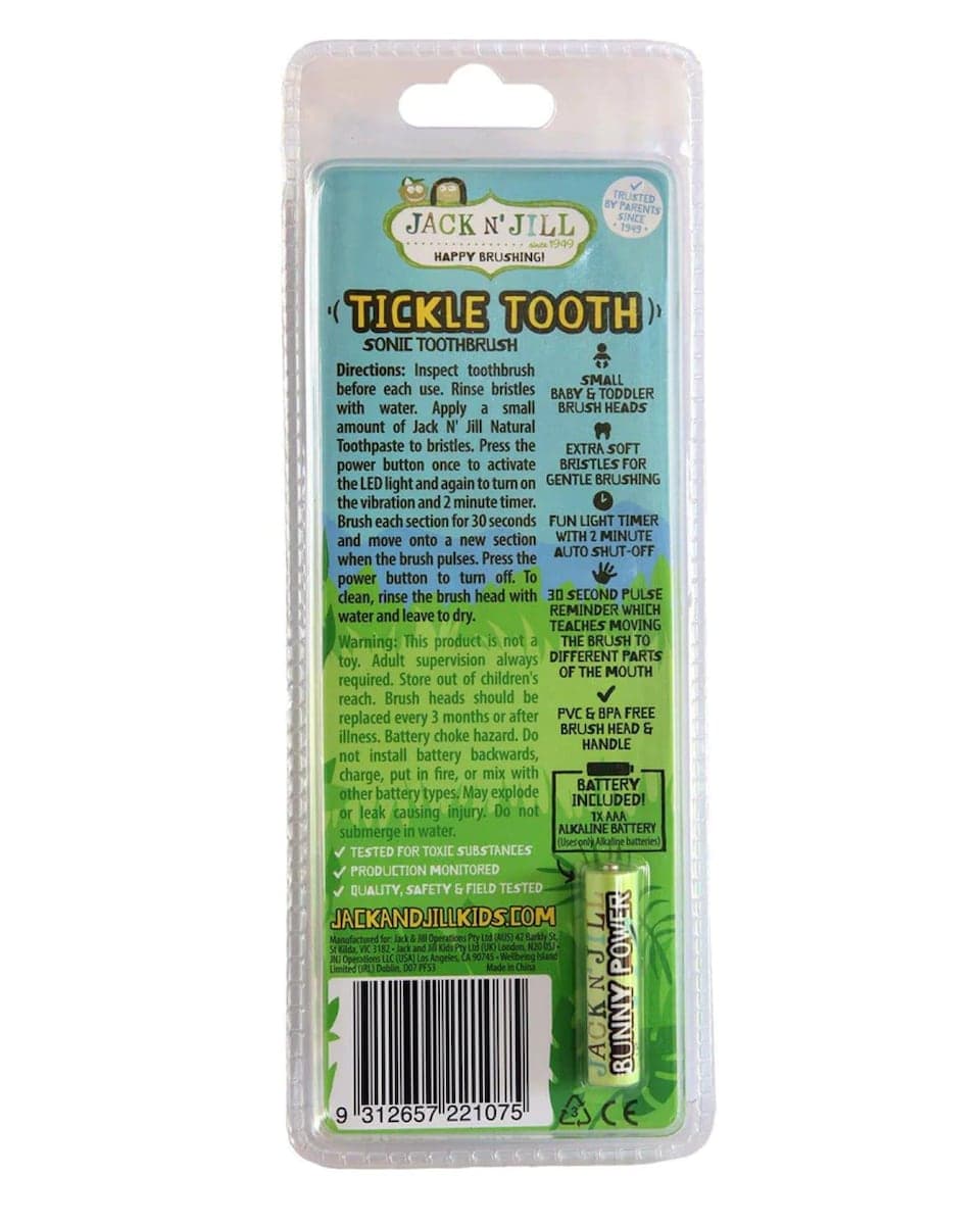 Thumbnail Jack n Jill Sonic Toothbrush Tickle Tooth 0-3 Years