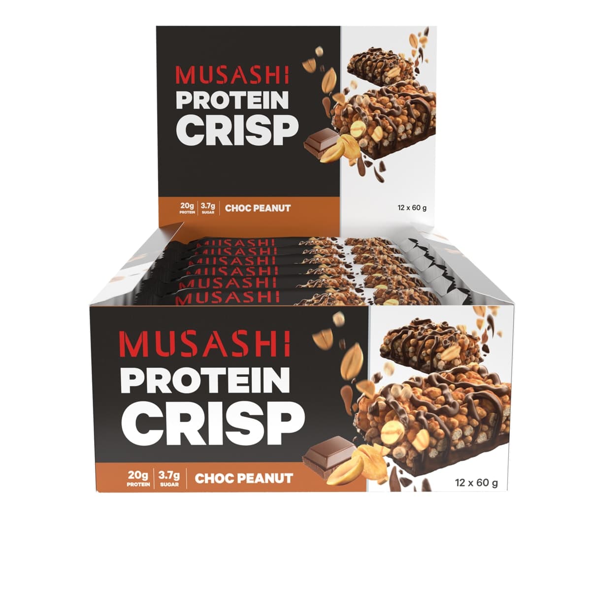 Thumbnail Musashi Choc Peanut Protein Crisp Bar 12 x 60g