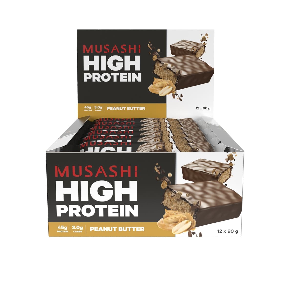 Thumbnail Musashi High Protein Bar Peanut Butter 12 x 90g
