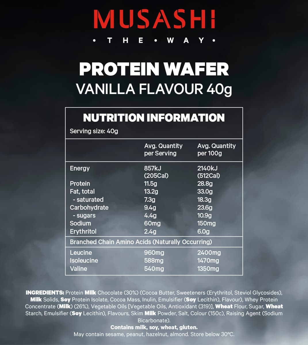 Thumbnail Musashi Vanilla Protein Wafer 12 x 40g
