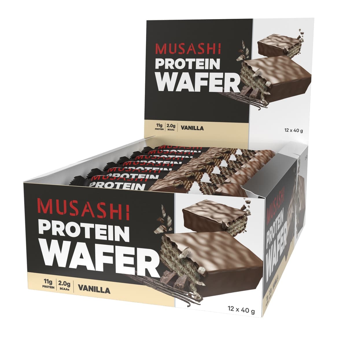 Thumbnail Musashi Vanilla Protein Wafer 12 x 40g