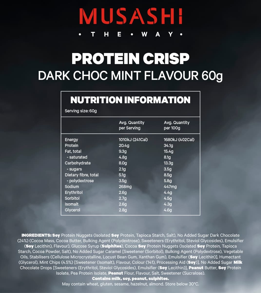 Thumbnail Musashi Dark Choc Mint Protein Crisp Bar 12 x 60g
