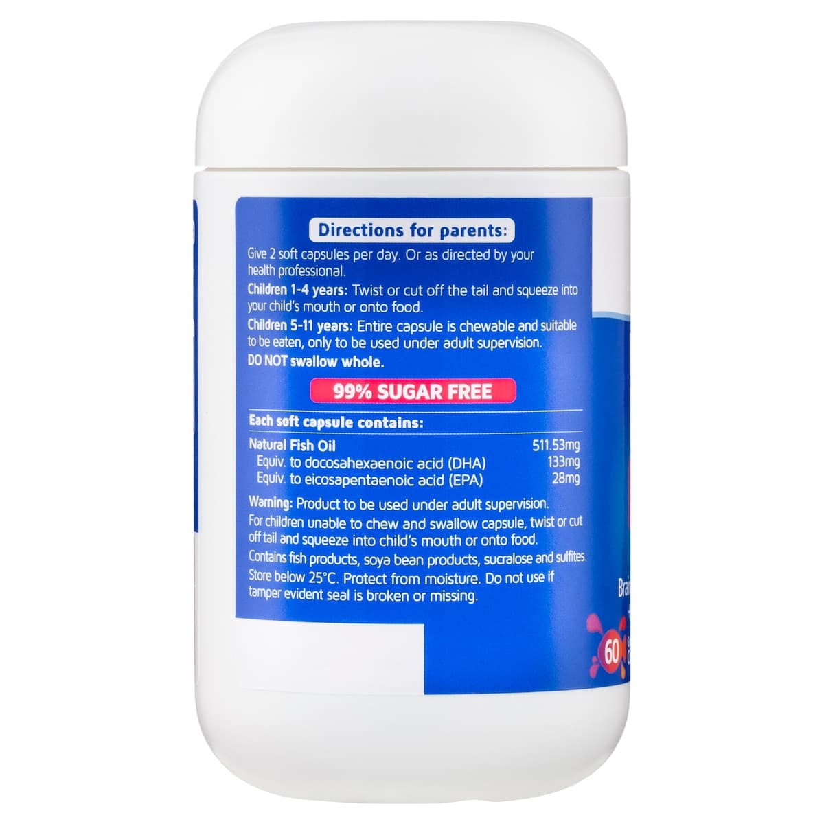 Thumbnail Nature's Way Kids Smart Bursts Omega 3 DHA Trio's 60 Chewable Capsules