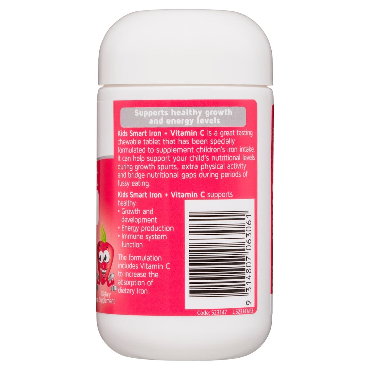 Thumbnail Nature's Way Kids Smart Iron + Vitamin C 99.9% Sugar Free 50 Chewable Tablets