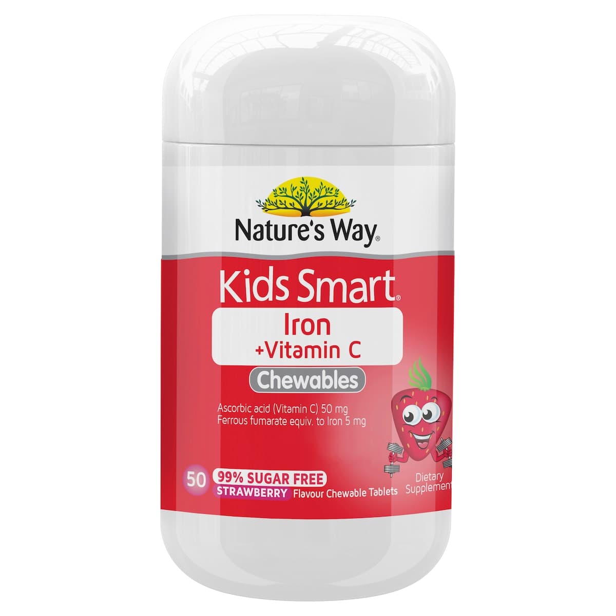 Thumbnail Nature's Way Kids Smart Iron + Vitamin C 99.9% Sugar Free 50 Chewable Tablets