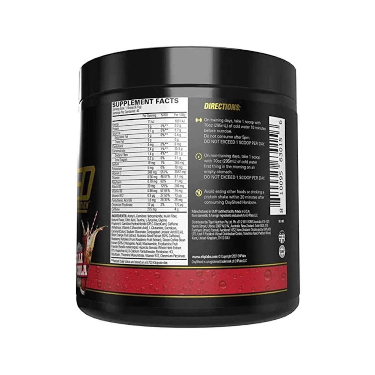 Thumbnail EHPlabs OxyShred Hardcore Cali Cola 270g