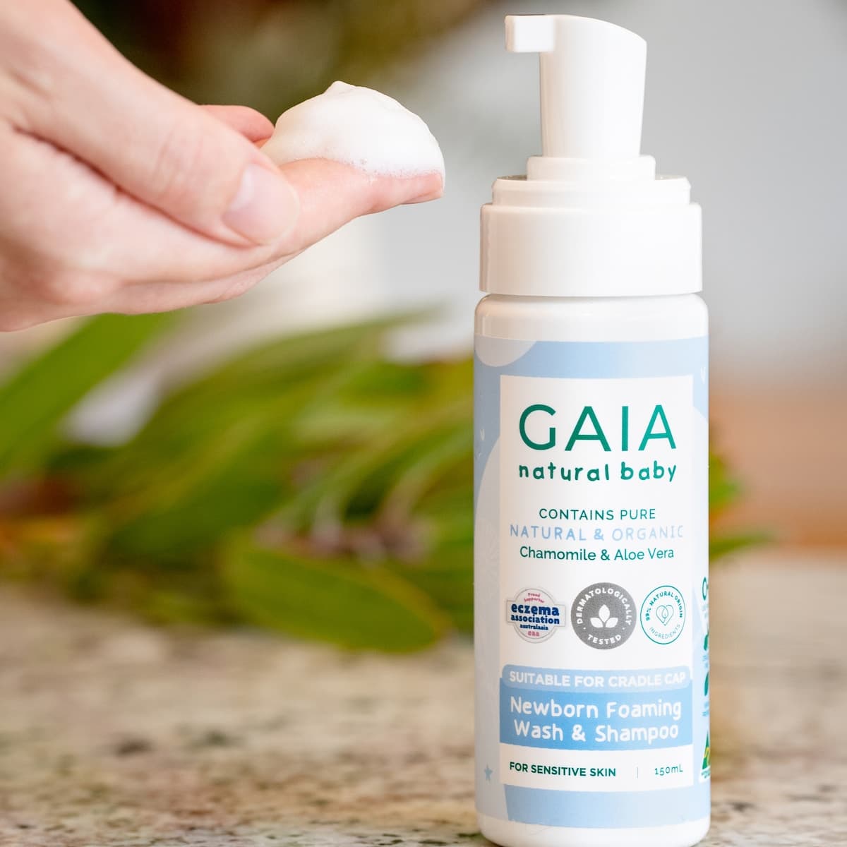 Thumbnail Gaia Natural Baby Newborn Foaming Shampoo & Wash 150ml