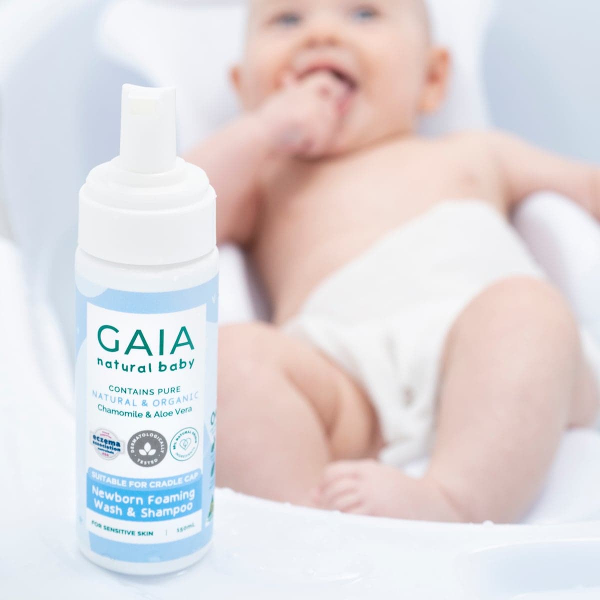 Thumbnail Gaia Natural Baby Newborn Foaming Shampoo & Wash 150ml