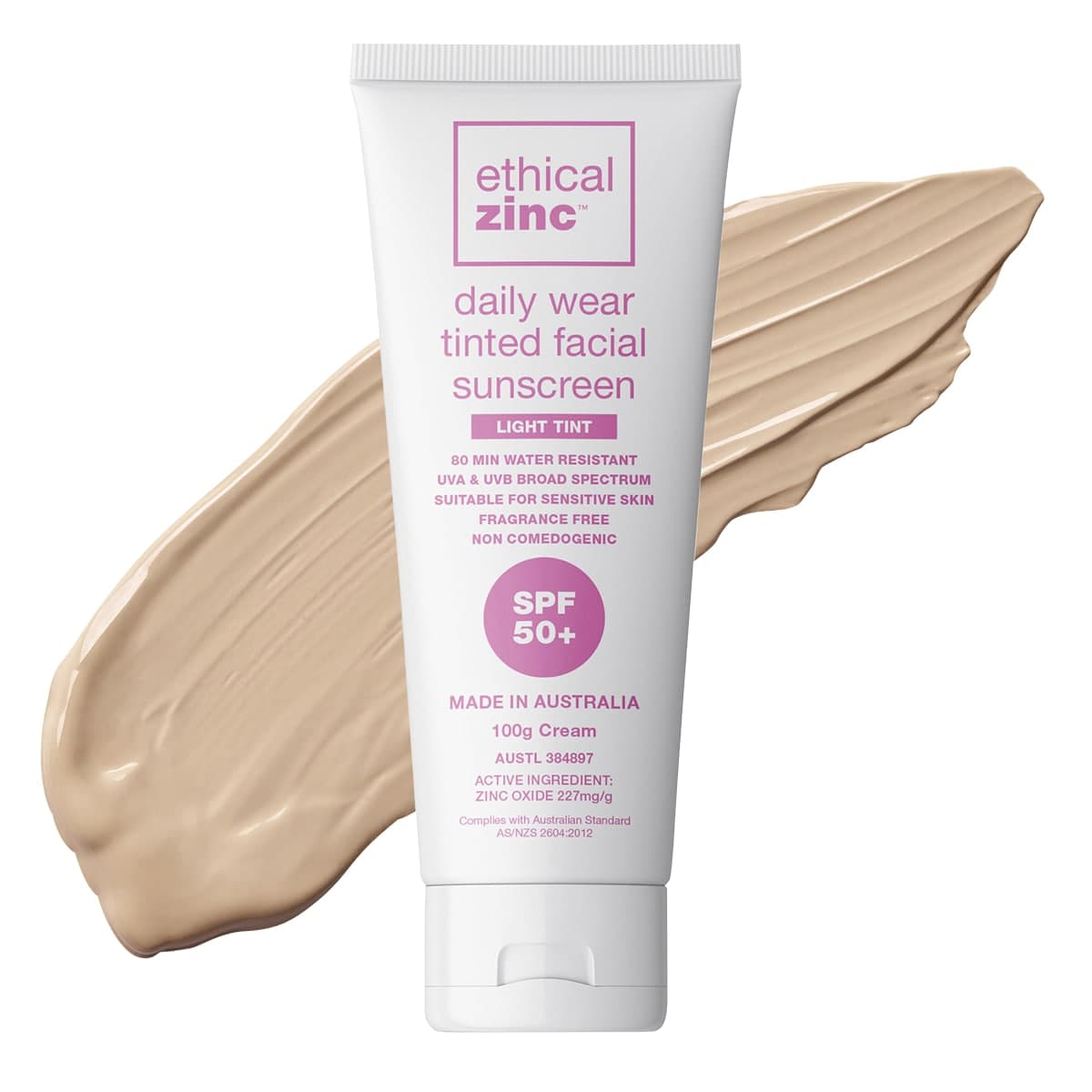 Thumbnail Ethical Zinc Daily Wear Light Tinted Facial Sunscreen SPF50 - 100g