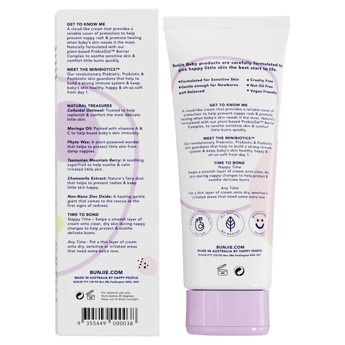 Thumbnail Bunjie Baby Nappy Rash & Barrier Cream 90g