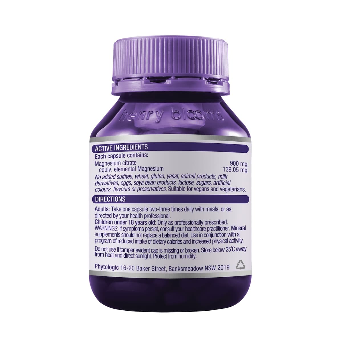 Thumbnail Henry Blooms Tri-Magnesium Citrate 60 capsules