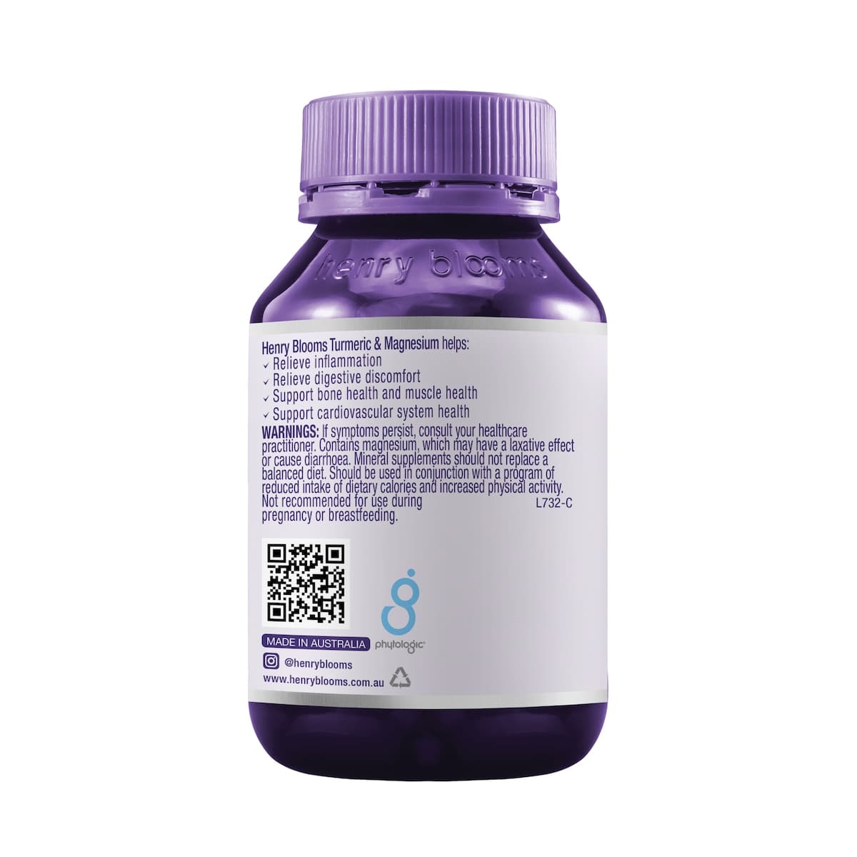Thumbnail Henry Blooms Turmeric & Magnesium 60 Capsules