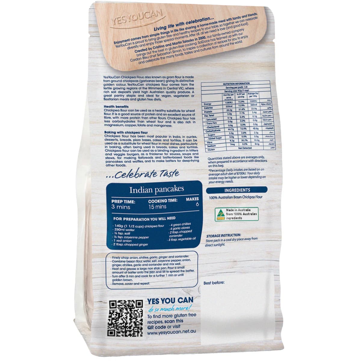 Thumbnail Yesyoucan Besan Chickpea Flour 350g