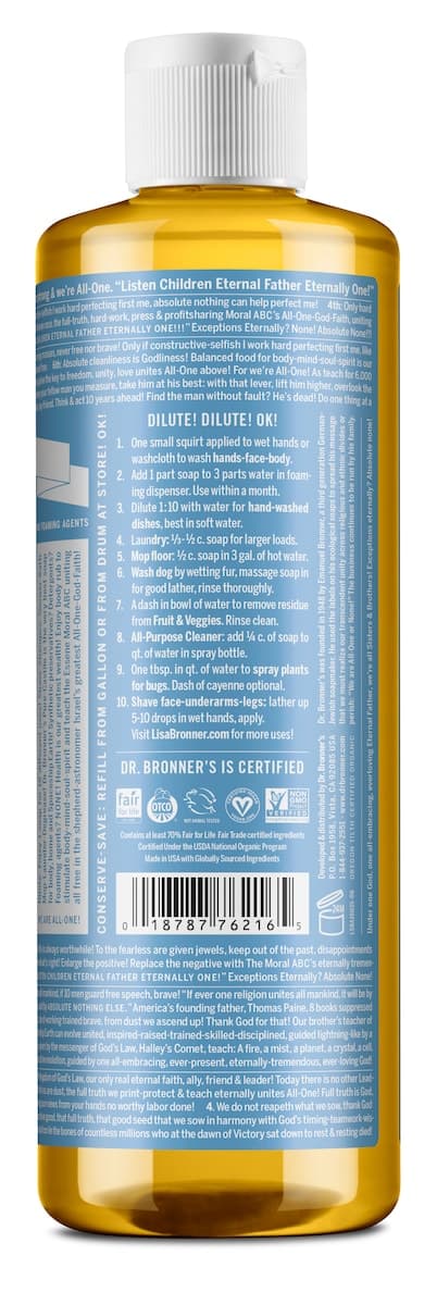 Thumbnail Dr Bronner's Pure Castile Liquid Magic Soap Baby Unscented 473ml