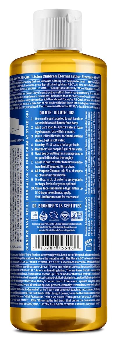 Thumbnail Dr Bronner's Pure Castile Liquid Magic Soap Peppermint 473ml