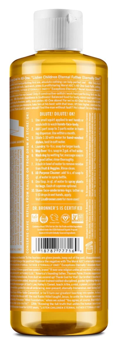 Thumbnail Dr Bronner's Pure Castile Liquid Magic Soap Citrus 473ml