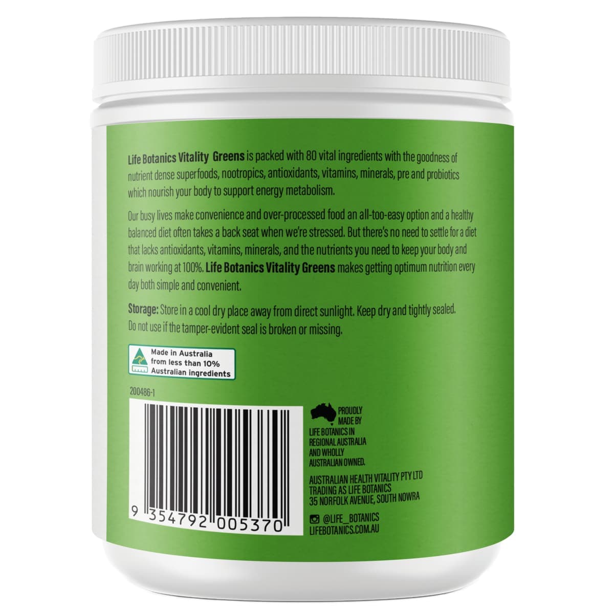 Thumbnail Life Botanics Vitality Greens 300g