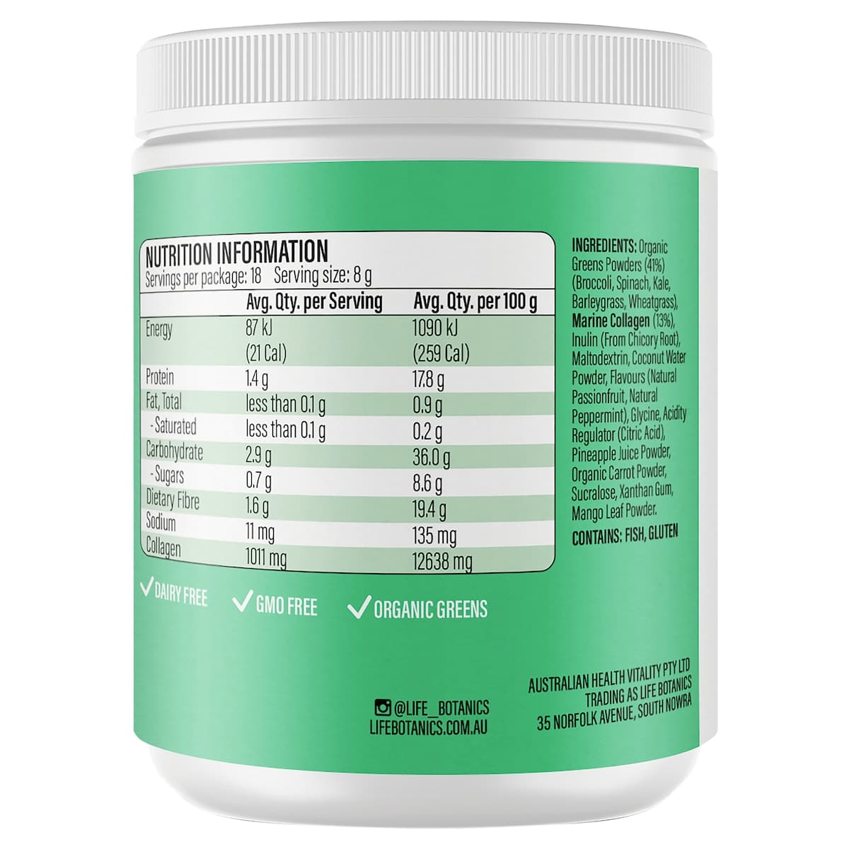 Thumbnail Life Botanics Greens + Debloat + Collagen 150g