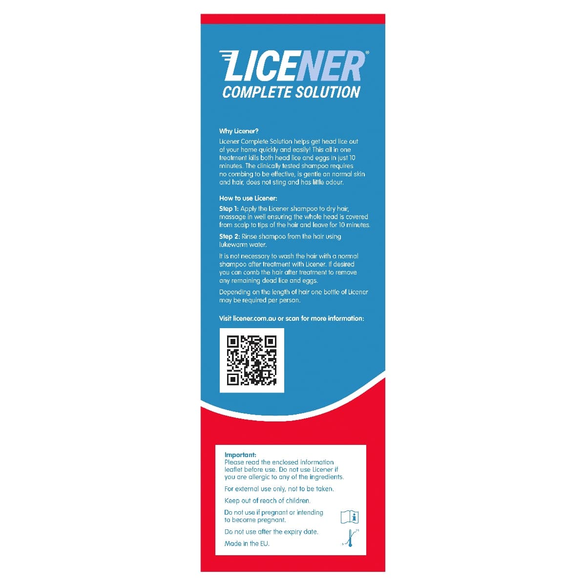Thumbnail Licener Complete Solution Head Lice Treatment 100ml