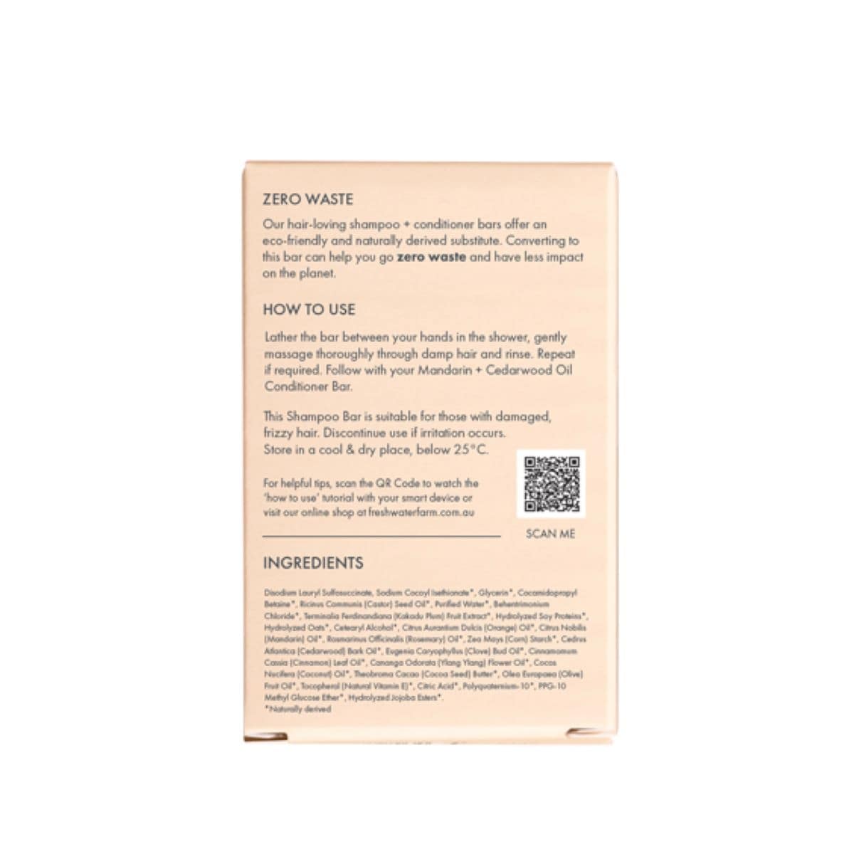 Thumbnail Freshwater Farm Mandarin + Cedarwood Shampoo Bar 100g