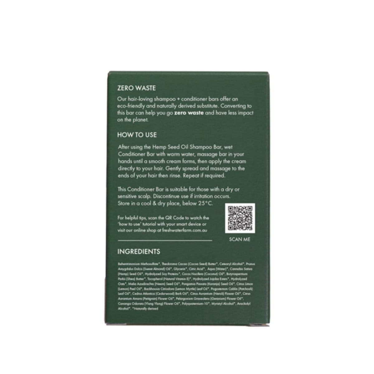Thumbnail Freshwater Farm Hydrating Hemp Seed Oil Conditioner Bar 70g