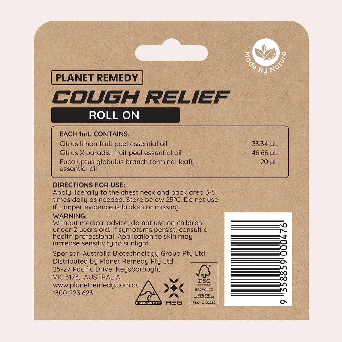 Thumbnail Planet Remedy Cough Relief Roll On 8ml
