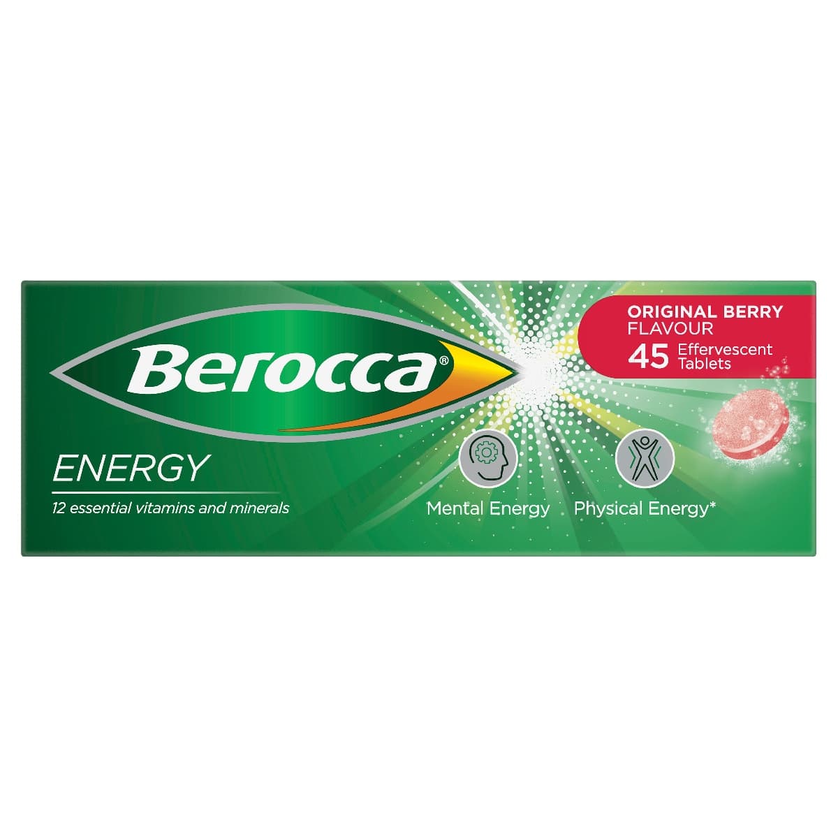 Thumbnail Berocca Energy Original Berry Effervescent Tablets 45 Pack