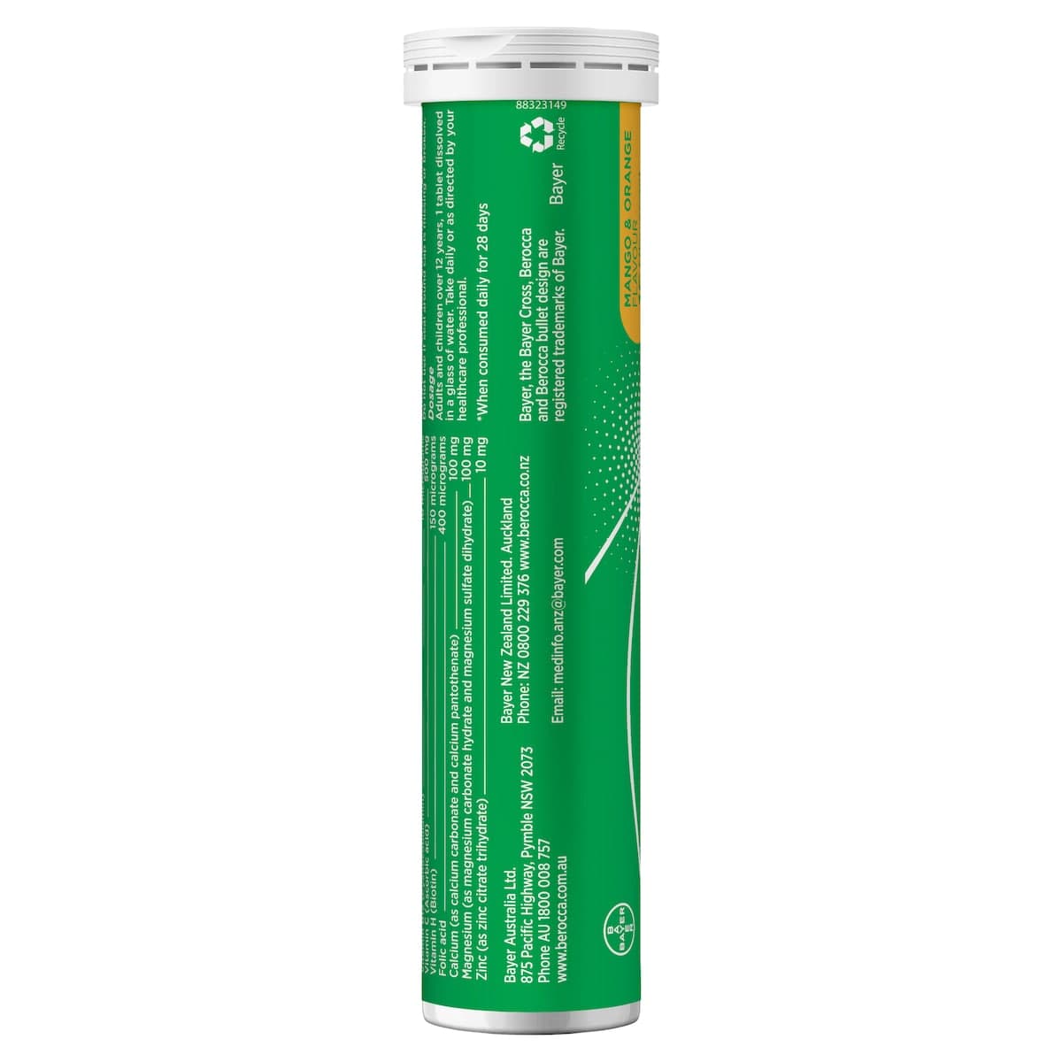 Thumbnail Berocca Energy Mango & Orange 45 Effervescent Tablets